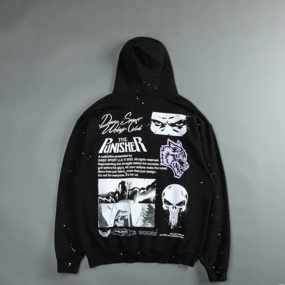 DARC SPORT X THE PUNISHER HOODIE “THE EYES” SOLD OUT SIZE MEDIUM NEW